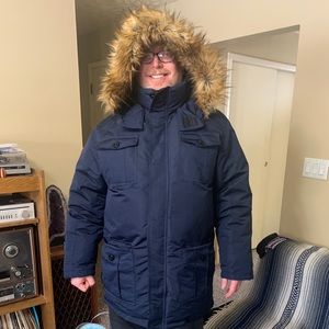 Navy Blue Canada Weather Gear Winter Coat